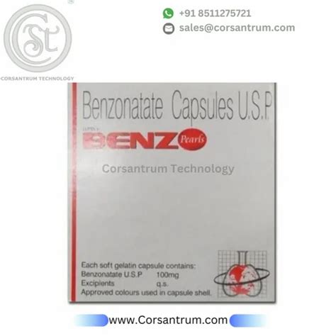 Benz 100 Mg Benzonatate Capsules Lupin Ltd At Rs 100 Stripe In Surat