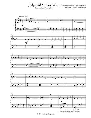 Free Christmas Sheet Music Kathryn Carpenter I Free Christmas Sheet