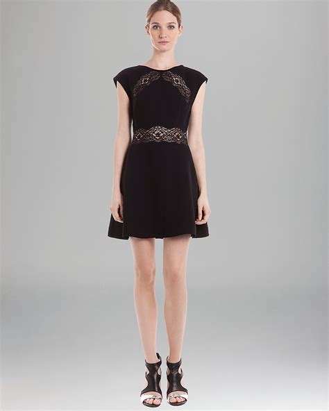 Sandro Lace Inset Dress Requiem Bloomingdales