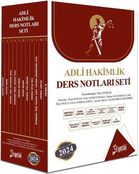 Yetki Yayınları 2024 ÇSA Adli Hakimlik Ders Notu Seti