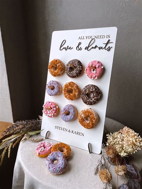 Personalized Donut Wall Wedding Stand Birthday Donut Decor Custom