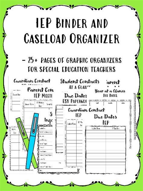 Iep Binder And Caseload Organizer Classful