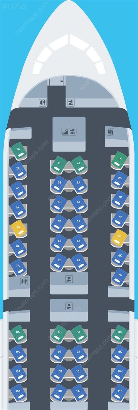 Seat map of Air New Zealand Boeing 787-9 aircraft