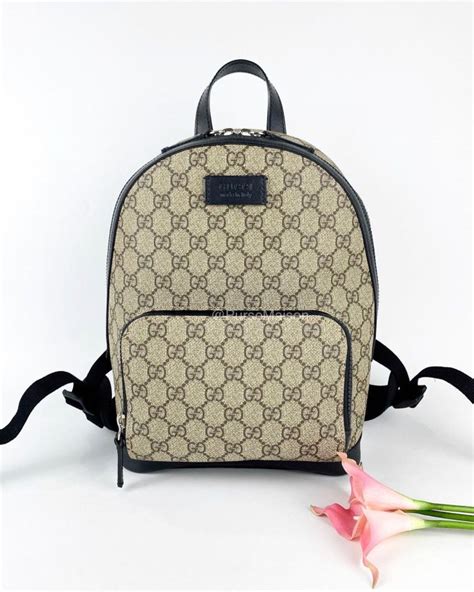 Gucci Gg Supreme Small Backpack With Entrupy Luxury Bags Wallets On