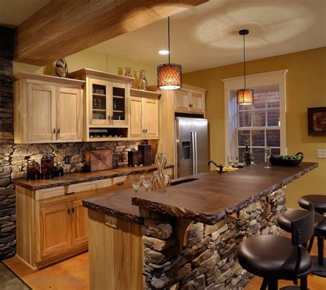 20 Beautiful Brick And Stone Kitchen Island Designs