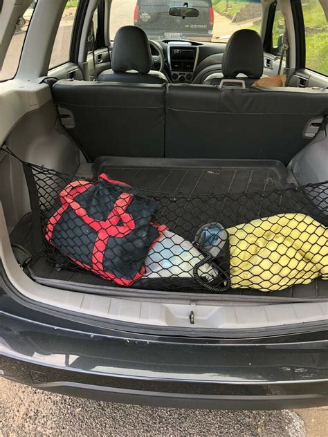 Rear Trunk Envelope Style Mesh Organizer Cargo Net For SUBARU FORESTER