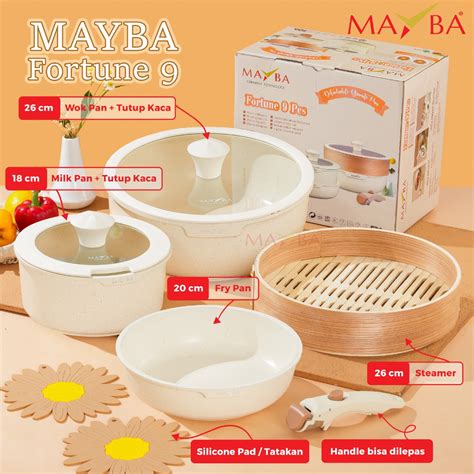 Jual Panci Detachable Mayba Fortune Pcs Wajan Set Dengan Kukusan