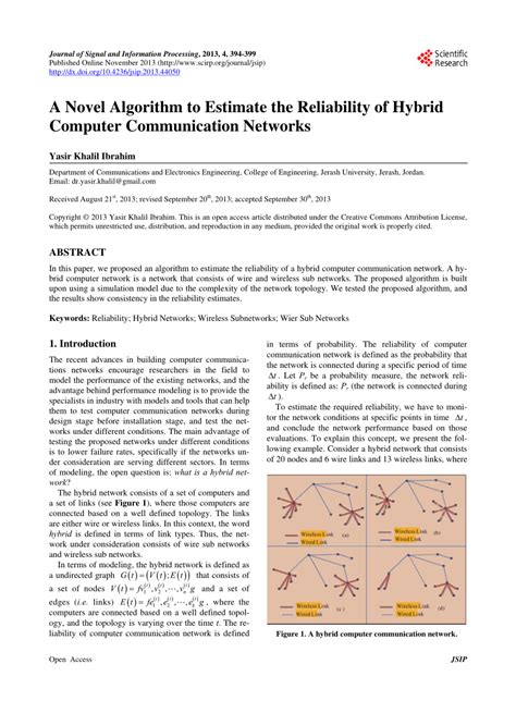 Pdf A Novel Algorithm To Estimate The Reliability Of Hybrid Computer