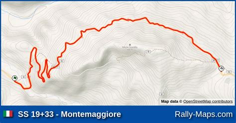 Ss 1933 Montemaggiore Stage Map Targa Florio 1985 Erc 🌍 Rally