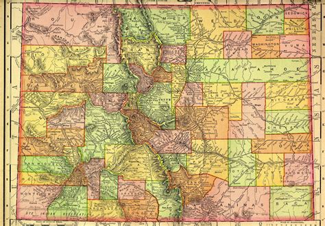 Colorado State map 1895 - Colorado • mappery