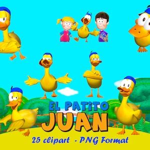 Kit Digital El Patito Juan 25 Clipart Formato PNG - Etsy