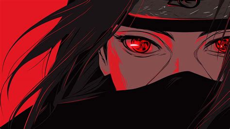 Itachi Uchiha Sharingan Dark Desktop Wallpaper - Naruto Wallpaper