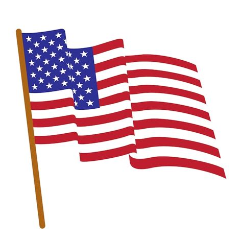 Premium Vector | American flowing flag