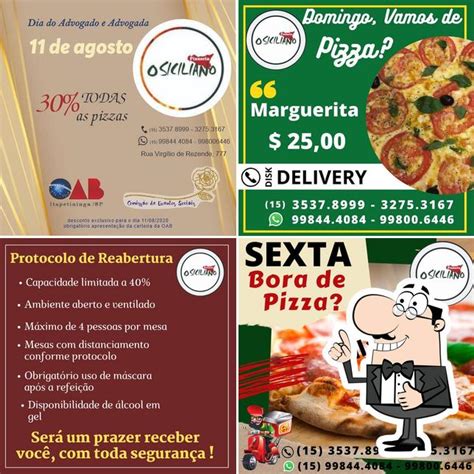 O Siciliano Pizzaria Itapetininga Menu do restaurante preços e opiniões