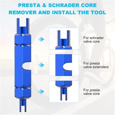 Pc Presta Valve Cores Obus Valve Presta Set Avec Demonte Obus Valve