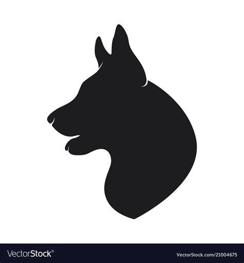 Dog Head Silhouette Clip Art