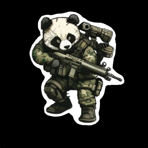 Tactical Panda Magnet Decorative Magnet Military Magnet Kawaii