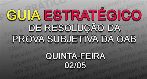 Amanh Ao Vivo O Guia Estrat Gico De Resolu O Da Prova Subjetiva Da