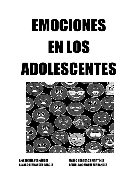 Las Emociones En Los Adolescentes Pdf Las Emociones Adolescencia