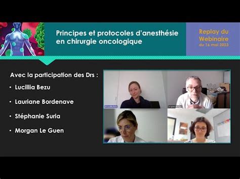 Webinaire Anesth Sie En Oncologie Youtube