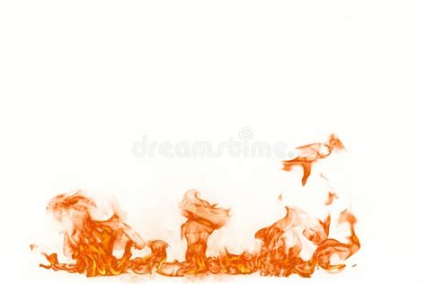 Fire Flames Isolated on White Background Stock Image - Image of flaming ...