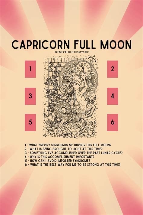 Full Moon In Capricorn Tarot Spread — Emerald Lotus