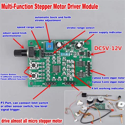 Dc V V V Stepper Motor Driver Mini Phase Wire Phase Wire