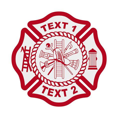 Firefighter Custom Made Maltese Cross Reflective Decal Sticker - Etsy