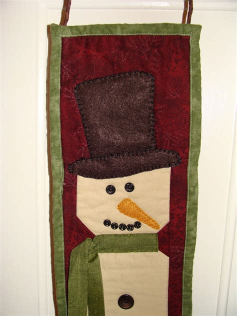 Items Similar To Skinny Snowman Quilted Wall Hanging On Etsy