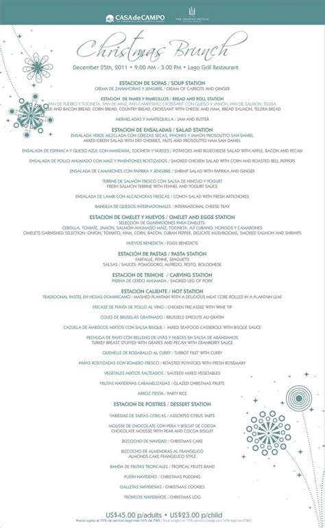 Christmas Special Menus At La Piazzetta The Beach Club La Caña And La