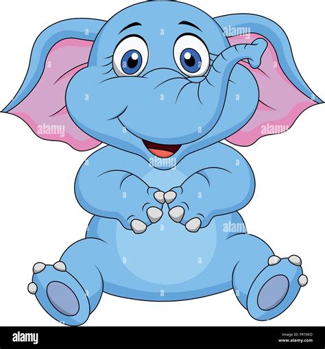 Cute baby elephant cartoon Stock Vector Image & Art - Alamy