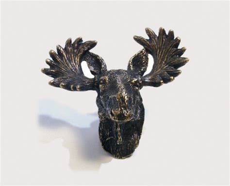 Wild Animal Moose Head Cabinet Knob Etsy