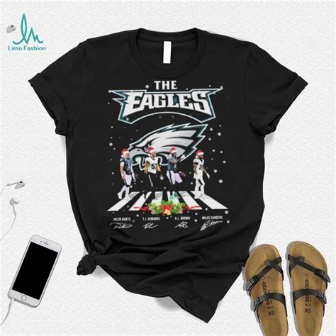 The Philadelphia Eagles Team Abbey Road Christmas Signatures Shirt