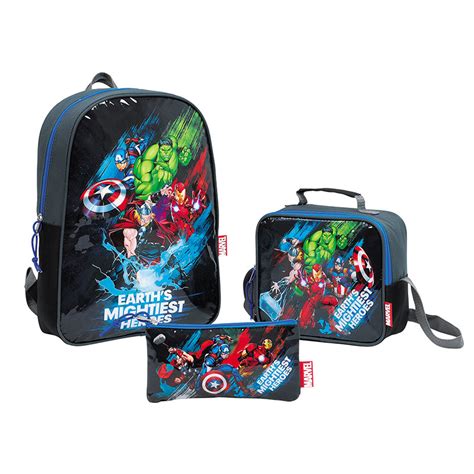 Combo Mochila Morral Lonchera Cartuchera Avengers