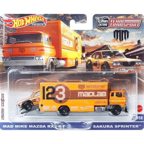 Mattel Hot Wheels Premium Mad Mike Mazda Rx Gt Sakura Sprinter Flf