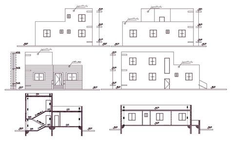 2200 Square Feet House Building Design Autocad File Cadbull