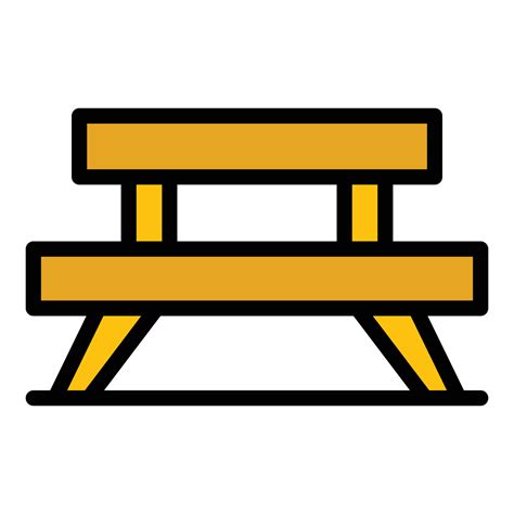 Park Bench Icon Color Outline Vector 19192418 Vector Art At Vecteezy