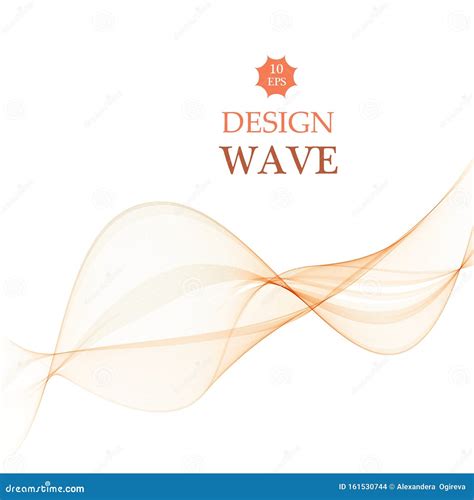 Abstract Orange Color Wave Design Element Abstract Smooth Color Wavy