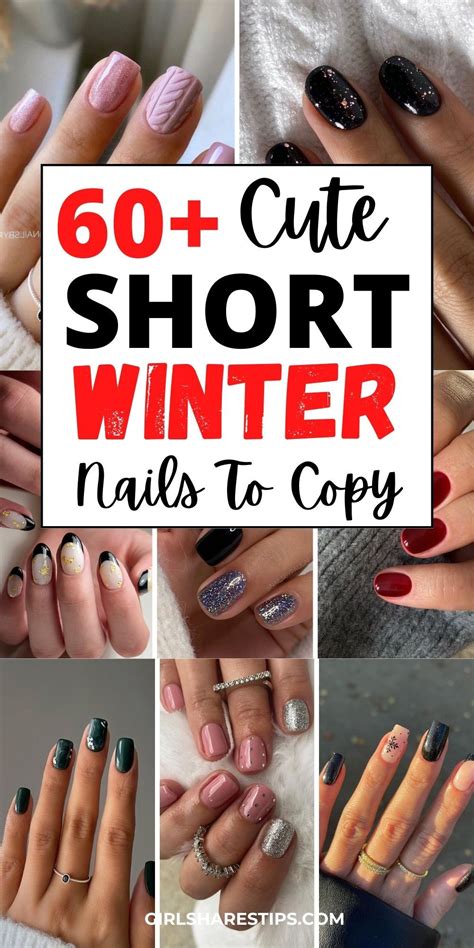 60 Trendy Cute Short Winter Nails [2024] To Rock The Winter Season