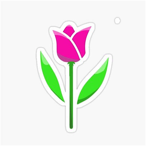 Pink Tulip Sticker For Sale By Joannfineart Redbubble