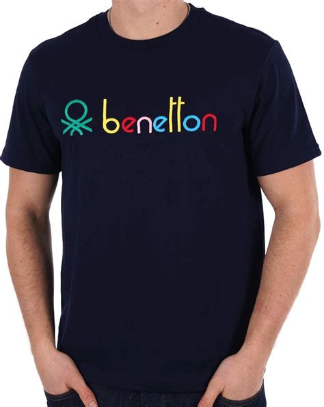 Benetton Colours Logo T Shirt Navy S Casual Classics