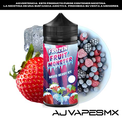 Mixed Berry Ice 100ml Frozen Fruit Monster Aj Vapes Mx