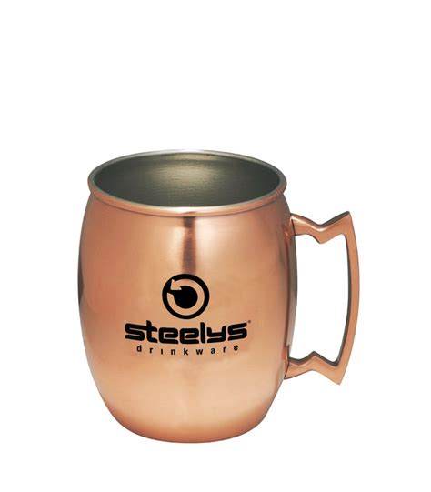 12 Oz Custom Printed Moscow Mule Mug In Copper Finish Steelys Drinkware