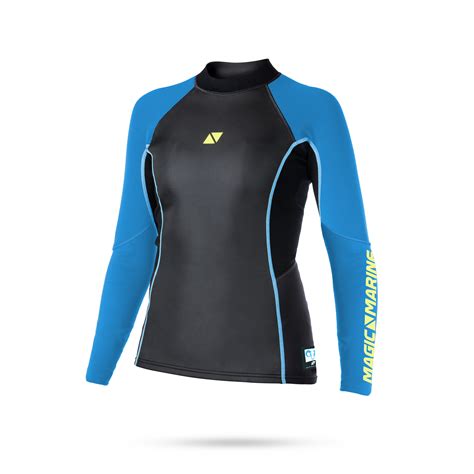 Magic Marine Womens Ultimate Mm Neoprene Long Sleeve Vest Blue