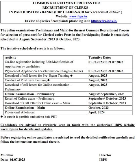 Ibps Clerk Apply Online Link Last Date Fee Steps