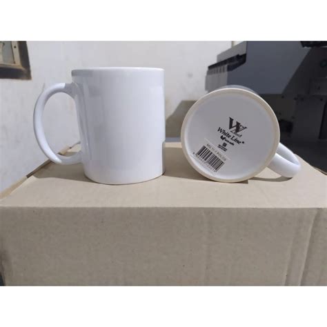 Jual Bahan Mug Putih Standar White Line Impor Shopee Indonesia