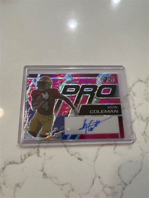 Leaf Pro Set Keon Coleman Goin Pro Pink Pulsar Auto Ebay