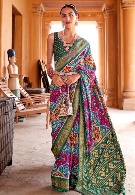 Green Silk Festival Wear Saree