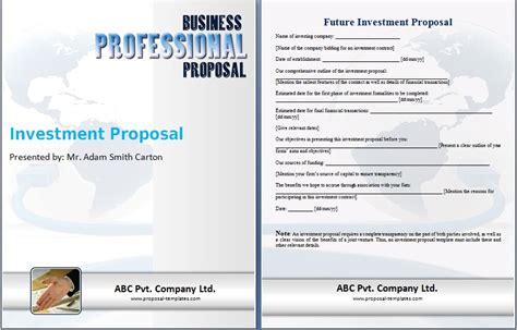 Investment Proposal Template Word Investment Proposal Template Proposal ...