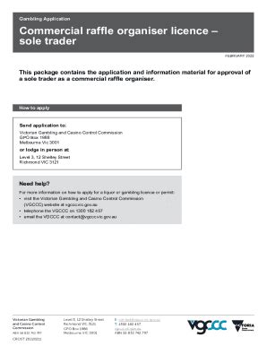 Fillable Online Application For License To Operate Raffles Worth